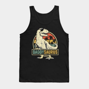 Daddy Saurus T Rex Dinosaur Men Daddysaurus Family Matching Tank Top